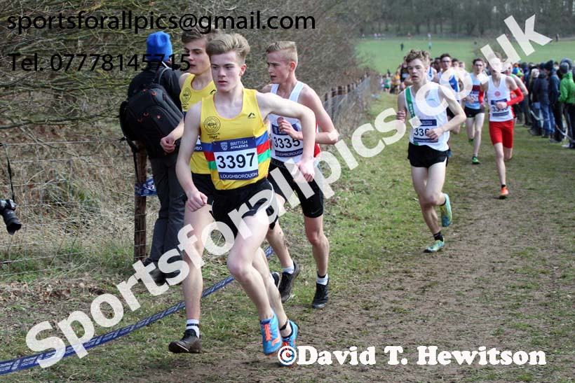 Mens under-17s 2019 British Athletics Inter Counties Cross Country, Prestwood Hall, Loughborough. Photo:  David T. Hewitson/Sports for All Pics